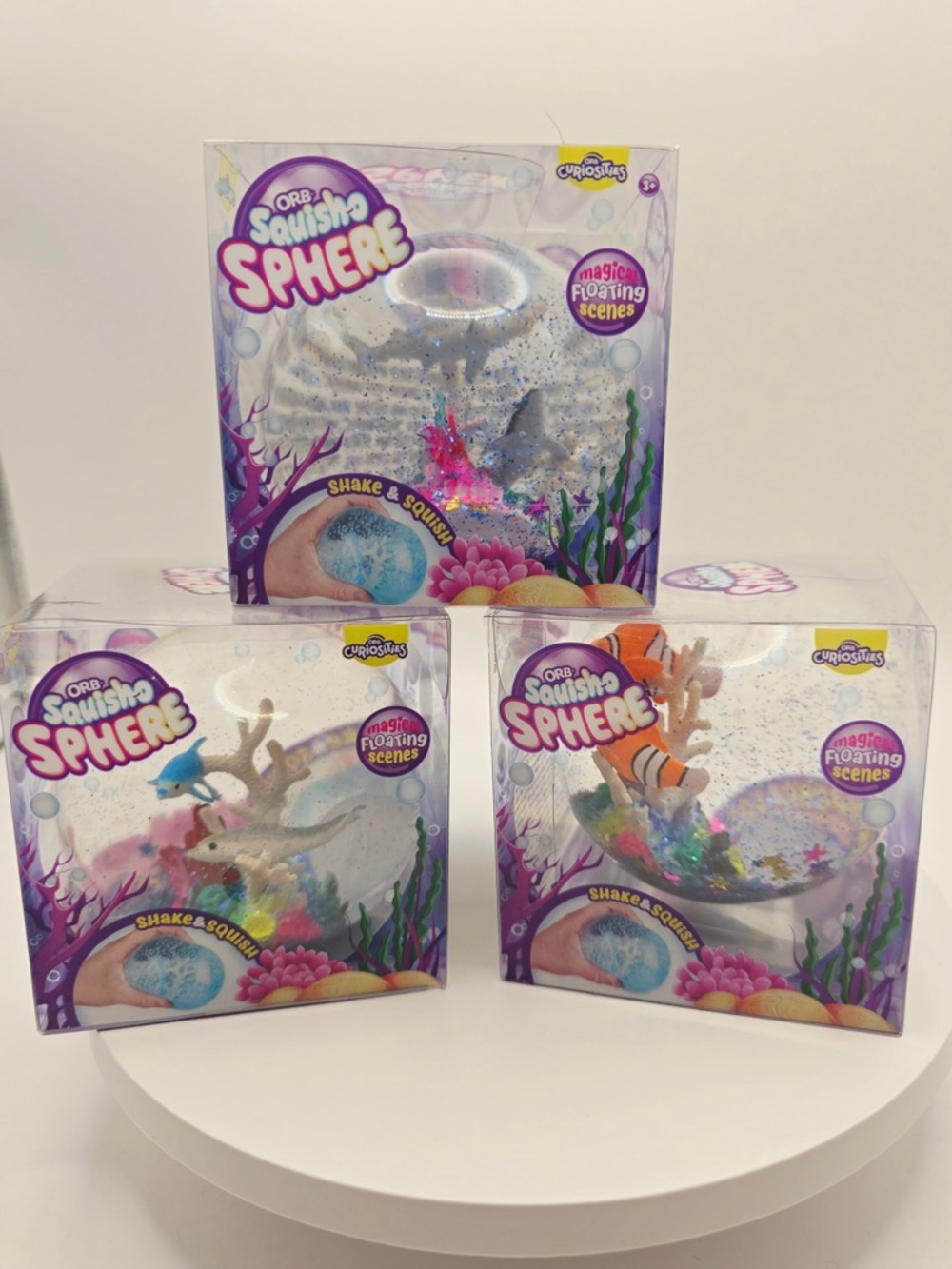 1pc Orb Squish-o Sphere - Aquarium Floating Scene squishy viral tik tok- Random